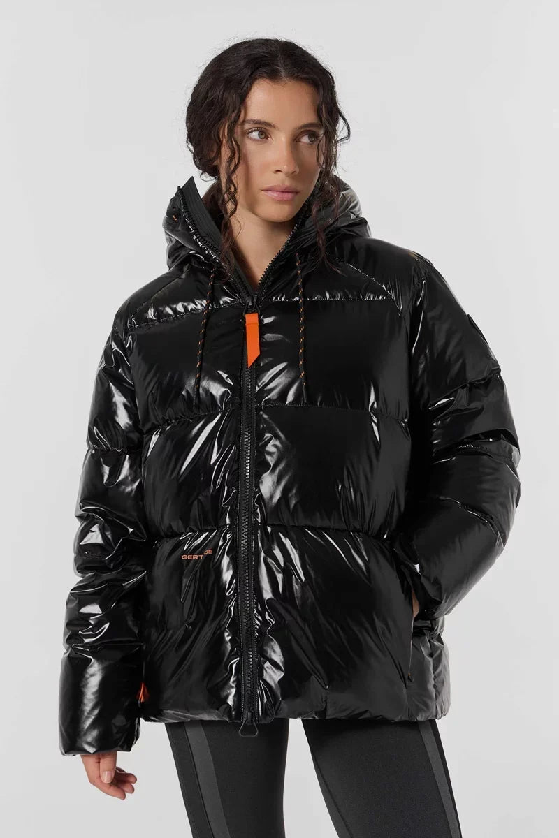 Doudoune Azaelfbr nylon brillant Black