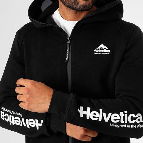 Sweat Zippé Capuche Avron Noir