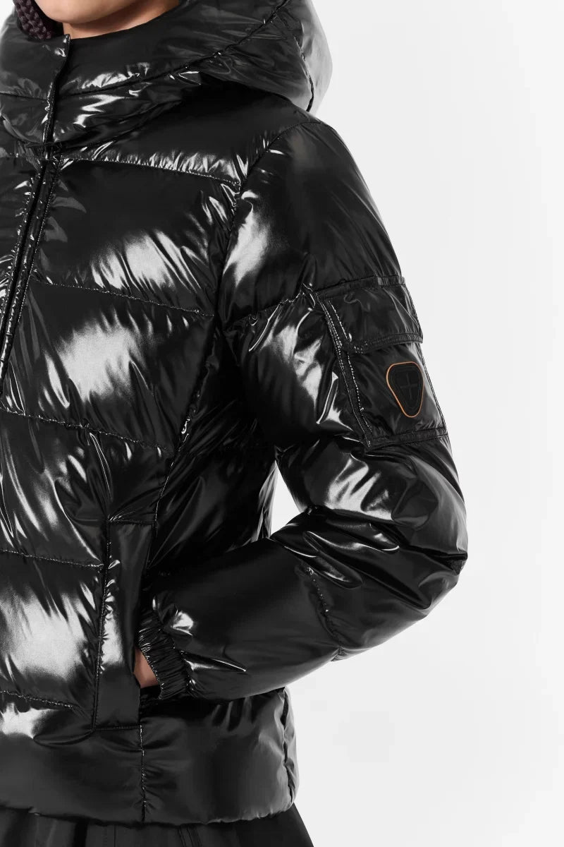 Doudoune Ondinebright matière glossy Black